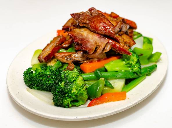 38. BBQ Pork Chop Suey 叉燒炒雜碎